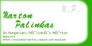 marton palinkas business card